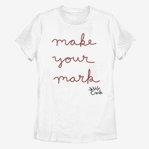 L Disney Cruella White Tee with Red Script